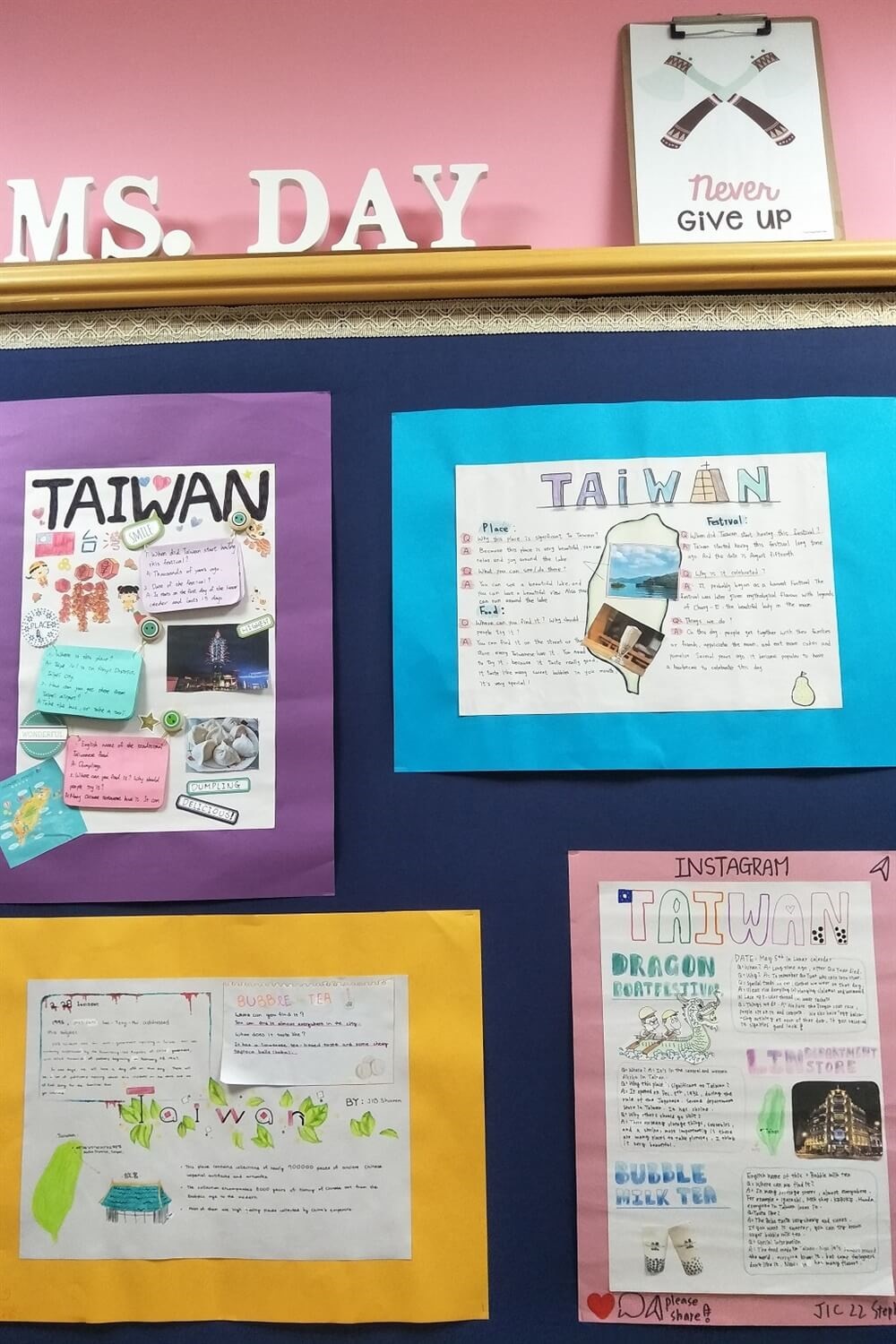 東大附中的英語課不只教文法單字，還讓學生發揮創意介紹台灣。