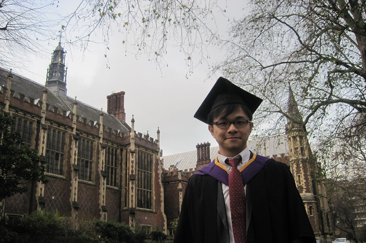 郭璨宇取得英國倫敦政經學院碩士學位，回台後參加貿協培訓課程，並因此獲得華碩賞識進入科技業工作。（圖片提供／郭璨宇）