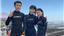何桂禎（中）跟孩子出國旅行、潛水，從生活中學習英文，並透過英文測驗結果來了解孩子的英文程度。